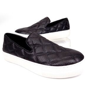 Women’s Steve Madden GLOBE Black Slip On Casual Sneakers - Size 8.5M - NWOT